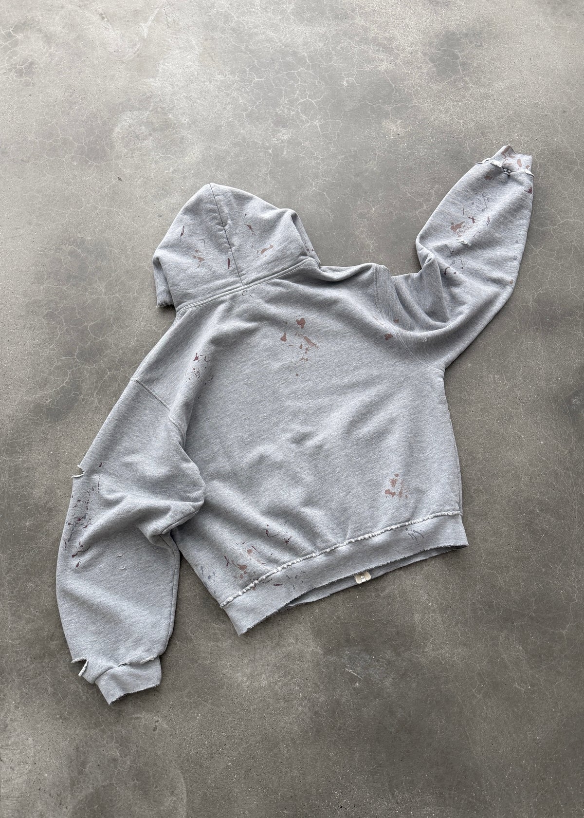 WATCH-PEEKER ZIP-UP HOODIE - HEATHER GREY