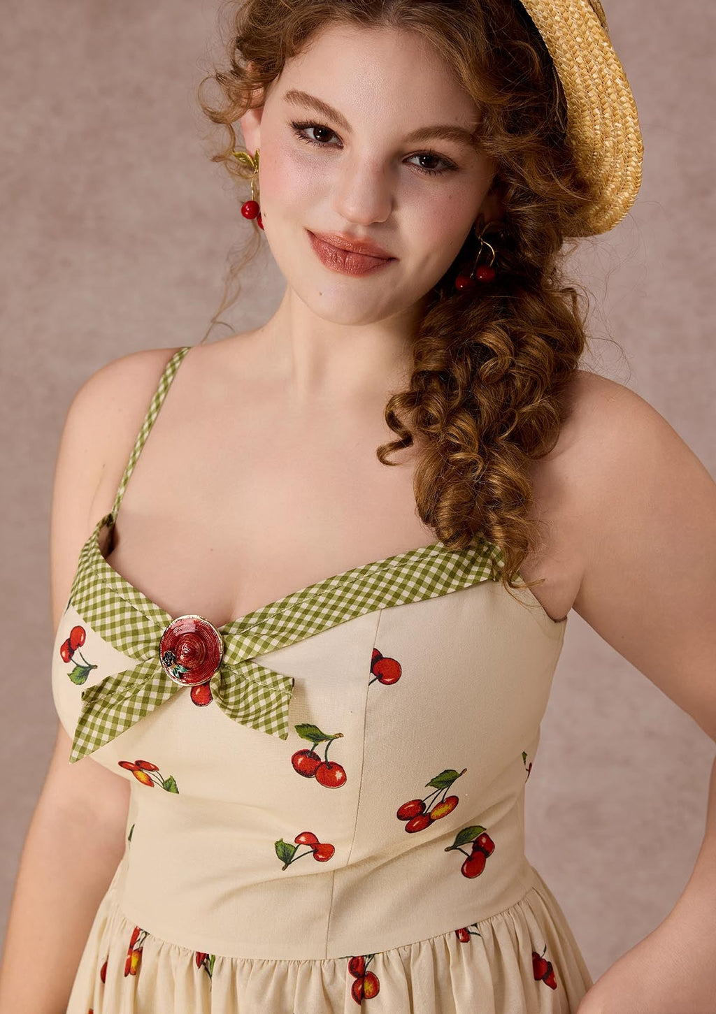 Curve&Plus Wild Cherry Dress(Long)