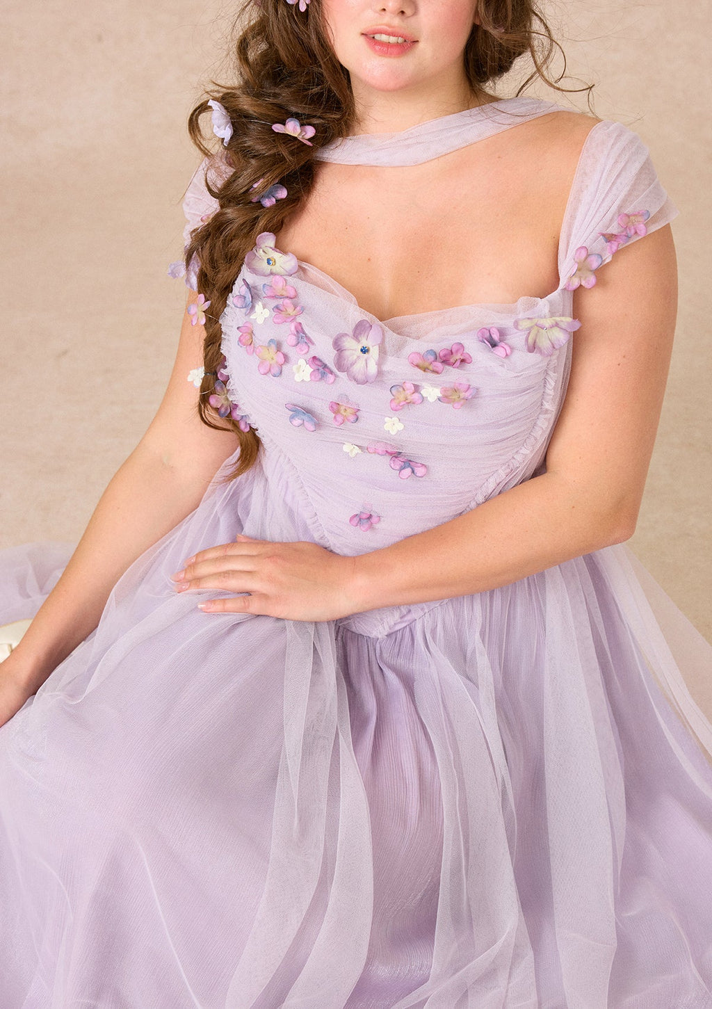 Curve&Plus Ode to Purple Iris Dress
