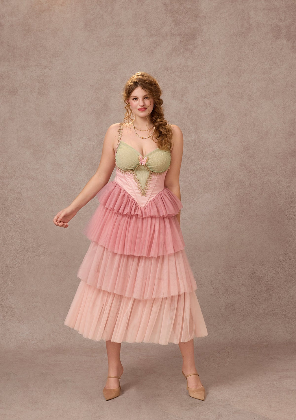 Curve&Plus Entwined in Bloom Corset Dress