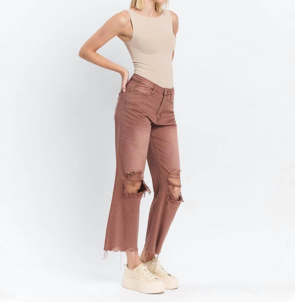 Lovervet - High Rise 90's Vintage Crop Flare Jeans
