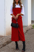 Admire Solid Color Pocket Button Back Zip Off Shoulder Midi Dress