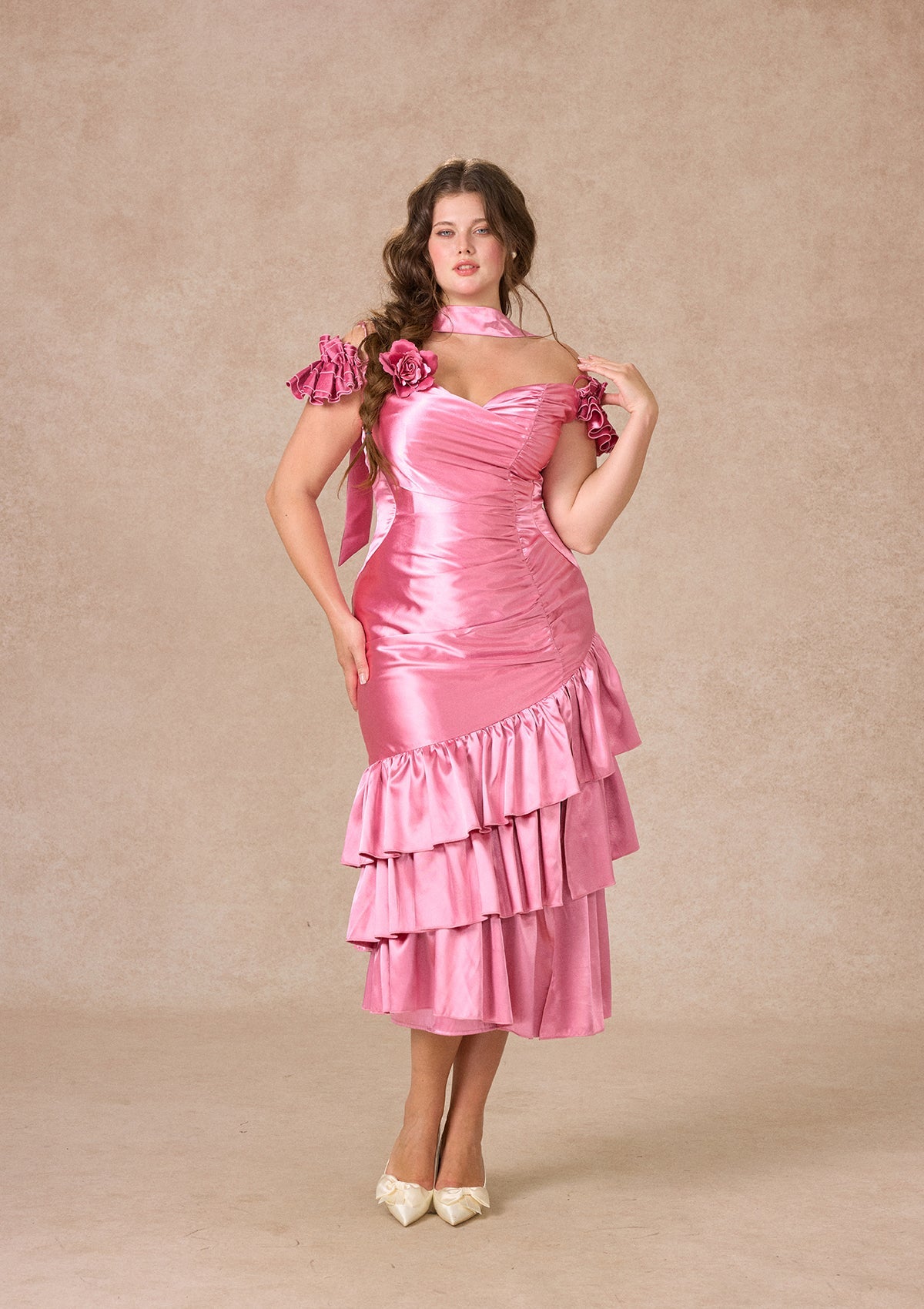 Curve&Plus Burning Rose Dress
