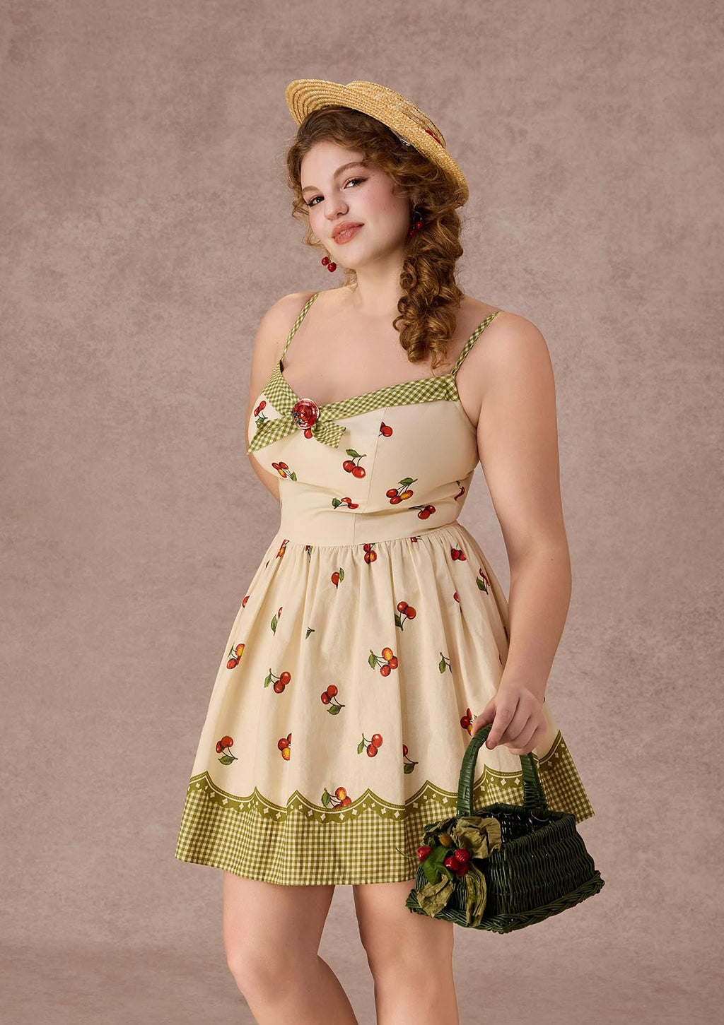 Curve&Plus Wild Cherry Dress(Short)