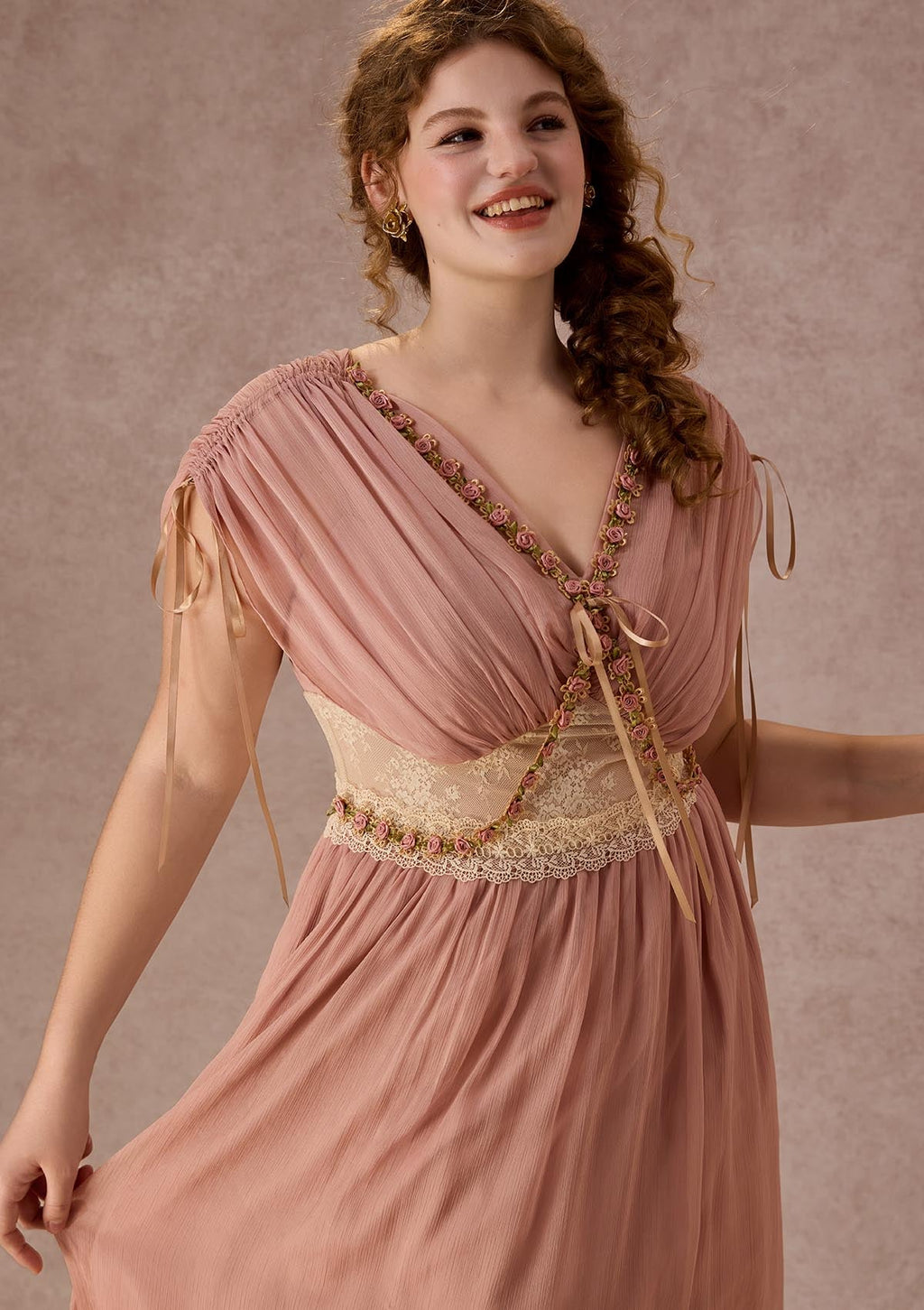 Curve&Plus Rose Olive Dress