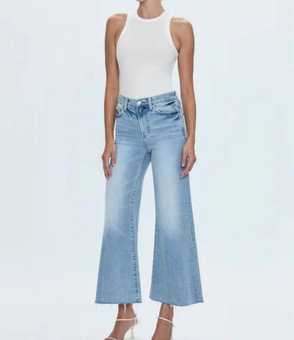 Pistola - Izzy Mid Rise Wide Leg Crop Jean