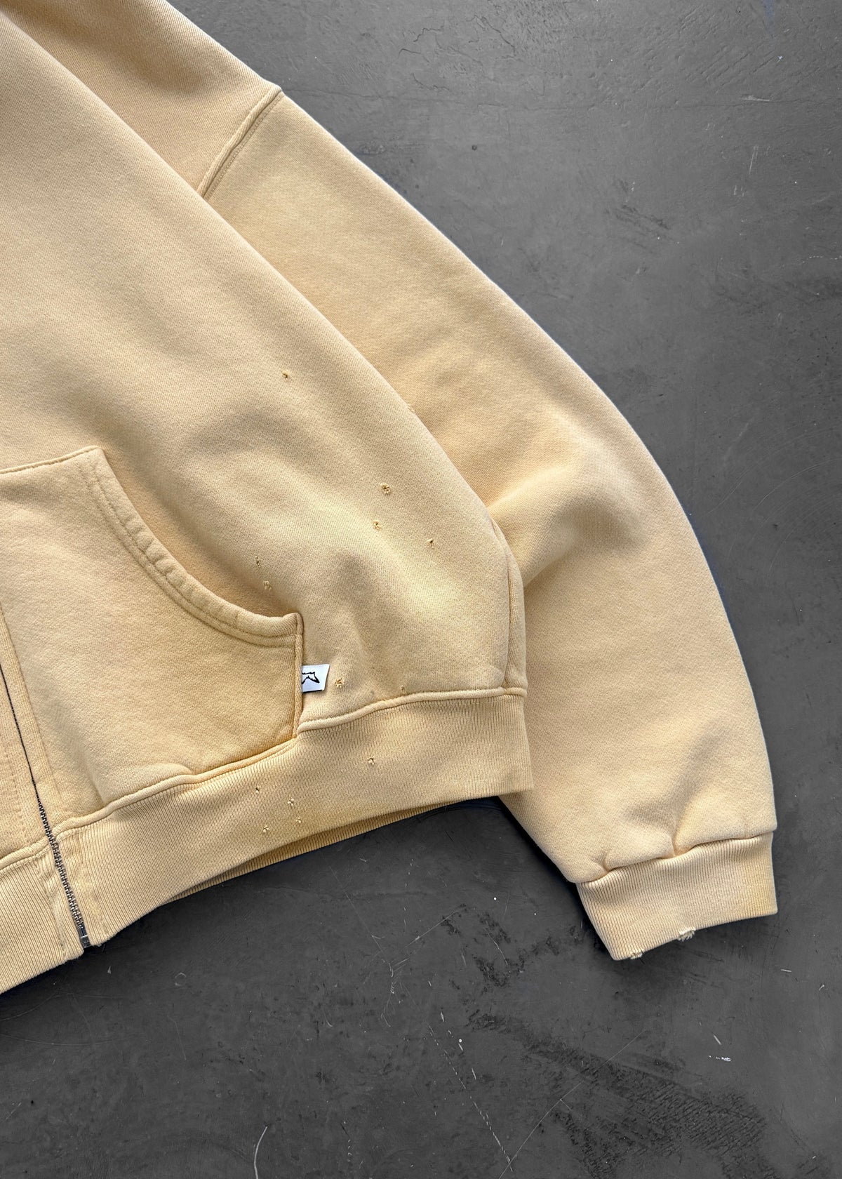 ZIP-UP HOODIE - SUN FADED YELLOW
