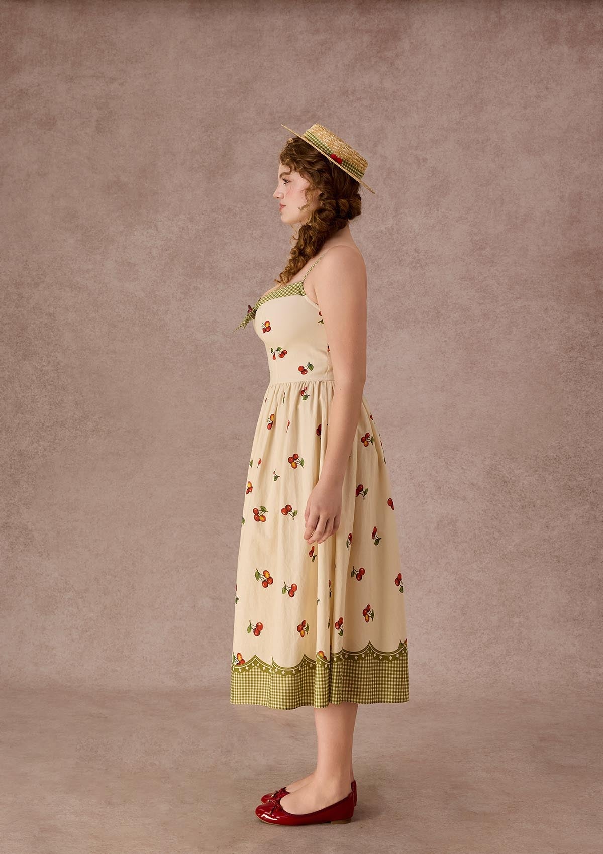 Curve&Plus Wild Cherry Dress(Long)