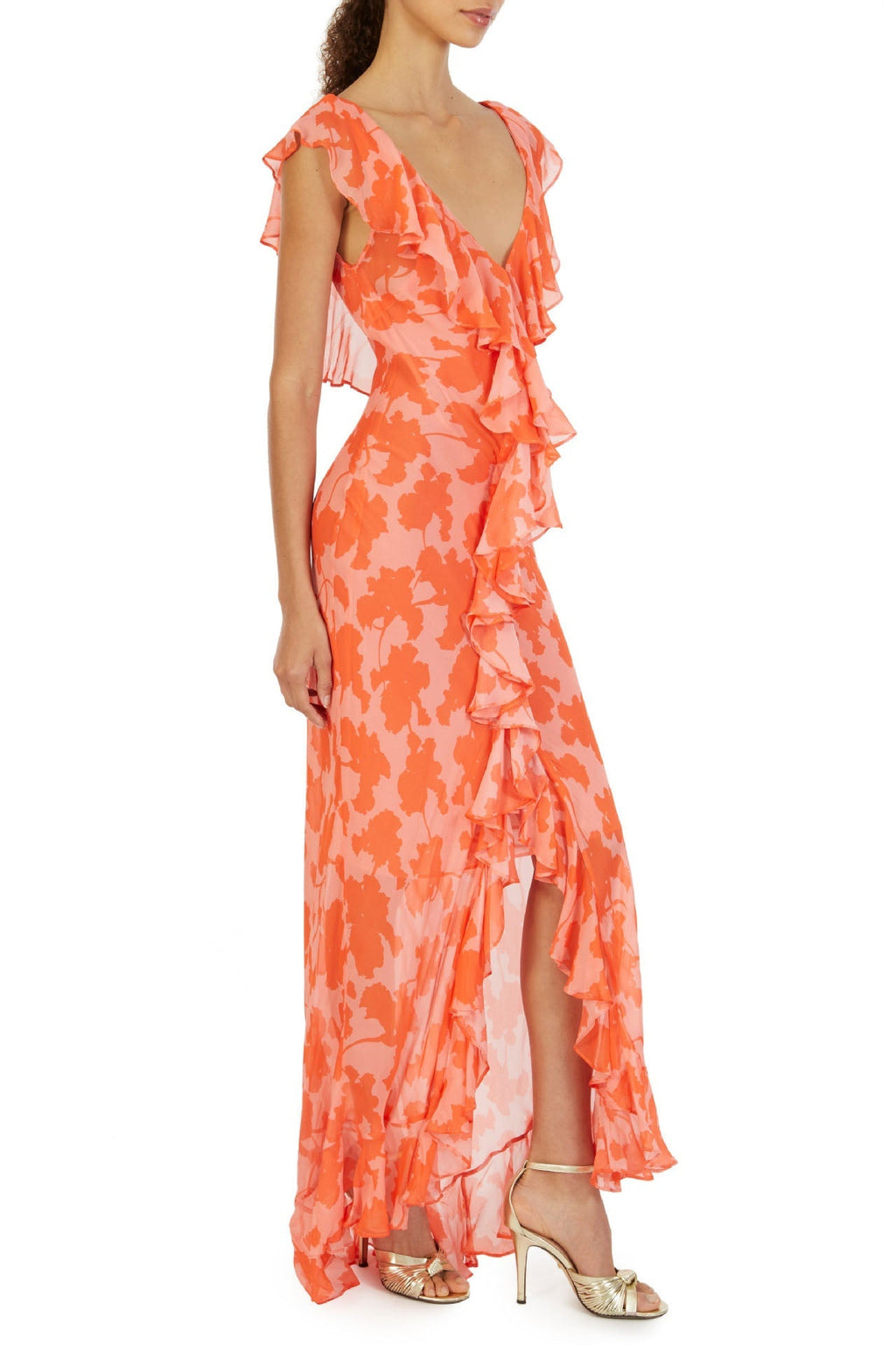 Sunlight Lotus£üChiffon Ruffle Maxi Dress