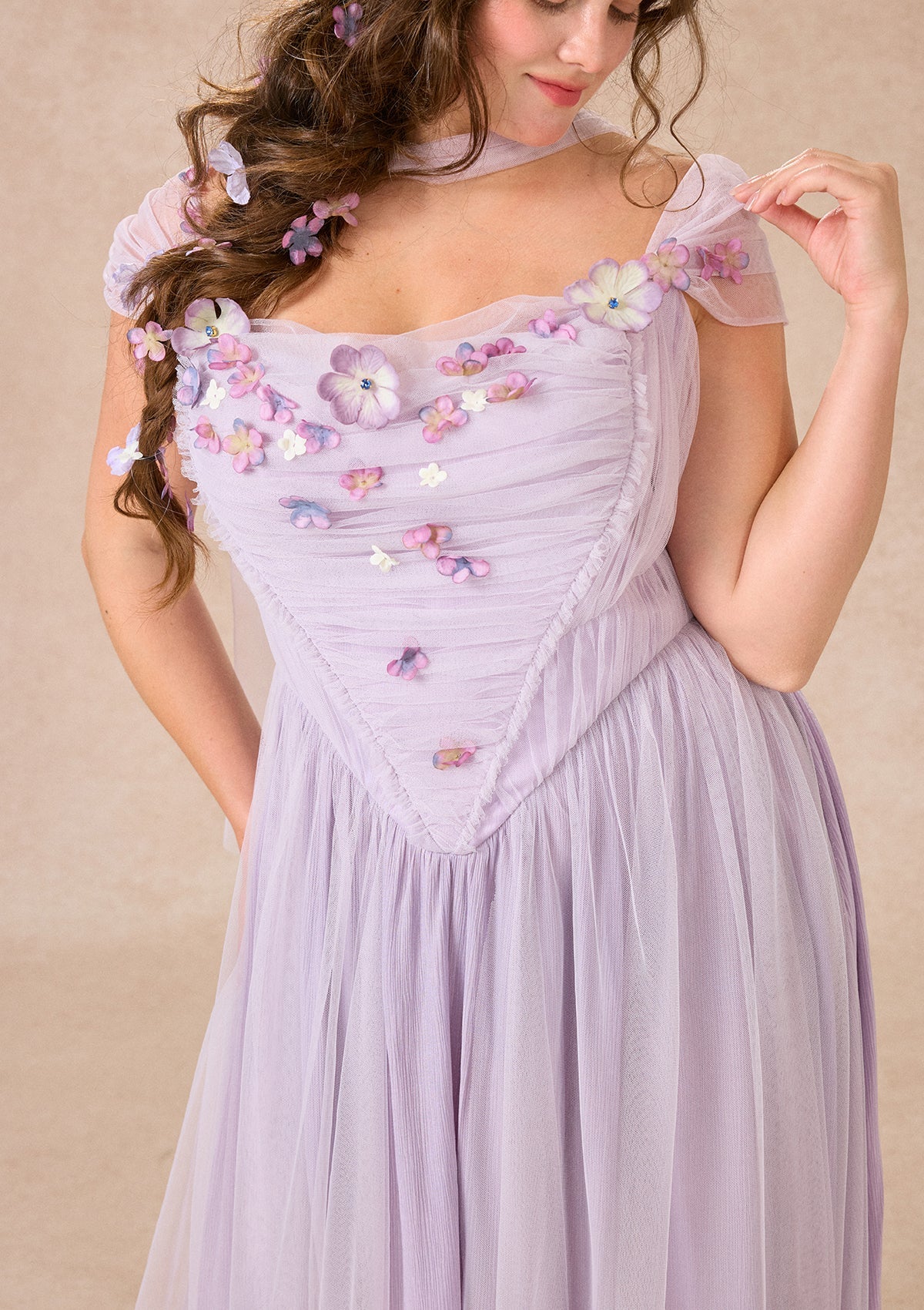 Curve&Plus Ode to Purple Iris Dress