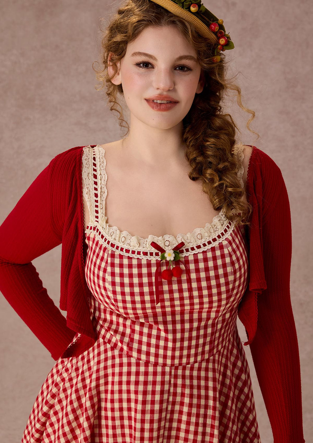 Curve&Plus Afternoon Berry Tea Dress