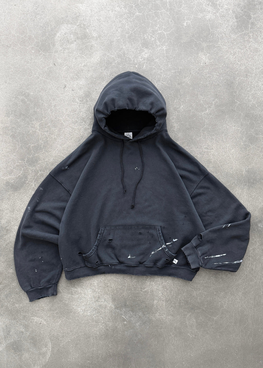 WATCH-PEEKER HOODIE - FADED BLACK