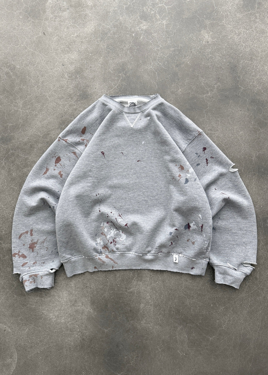 WATCH-PEEKER CREWNECK - HEATHER GREY
