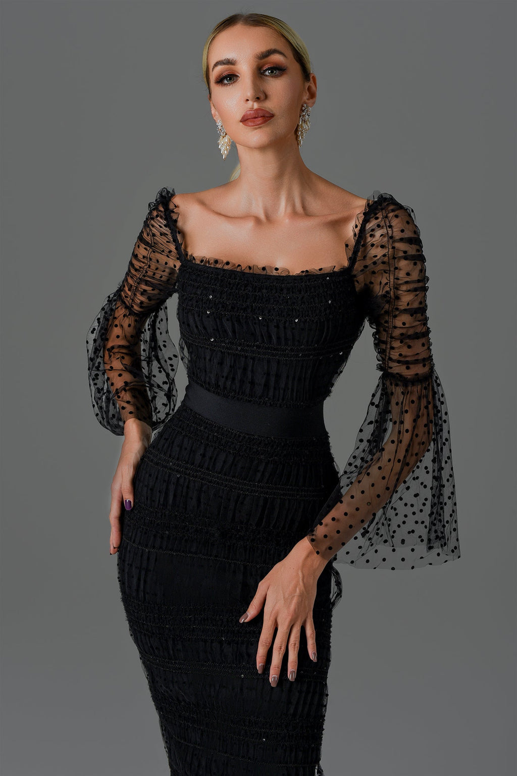 Adasa Mesh Midi Dress