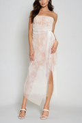 Archer Mesh Corset Lace Asymmetric Midi Dress