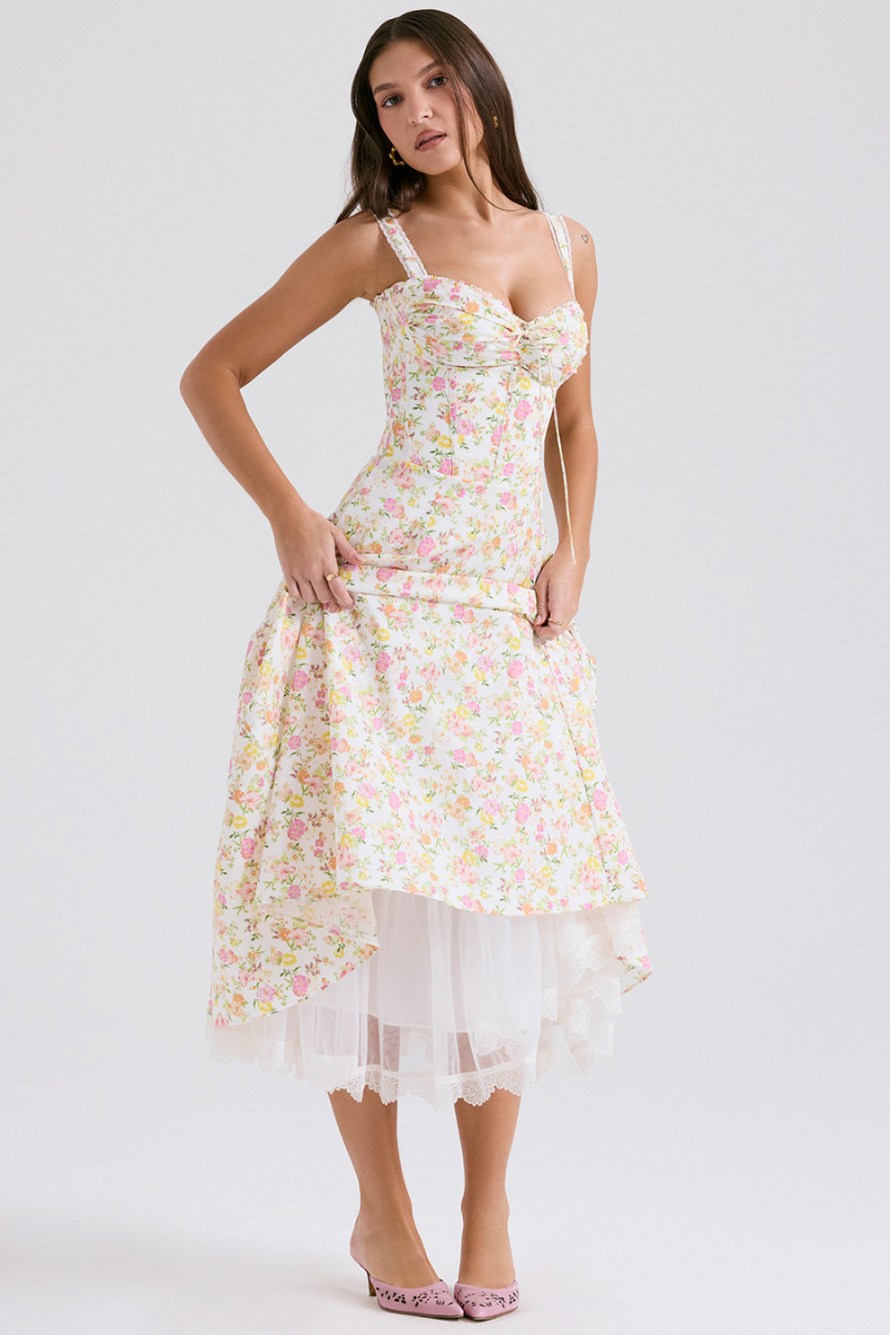 Ath¨¦na?s Floral Ruched Maxi Dress