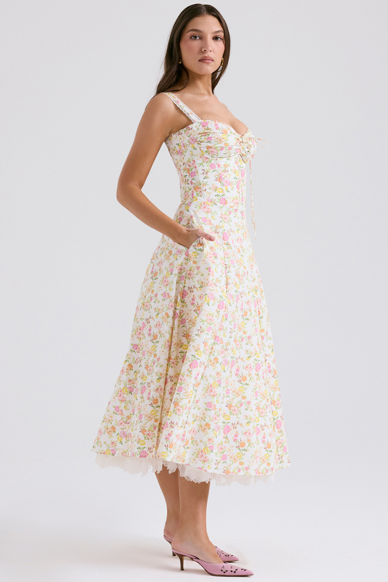 Ath¨¦na?s Floral Ruched Maxi Dress