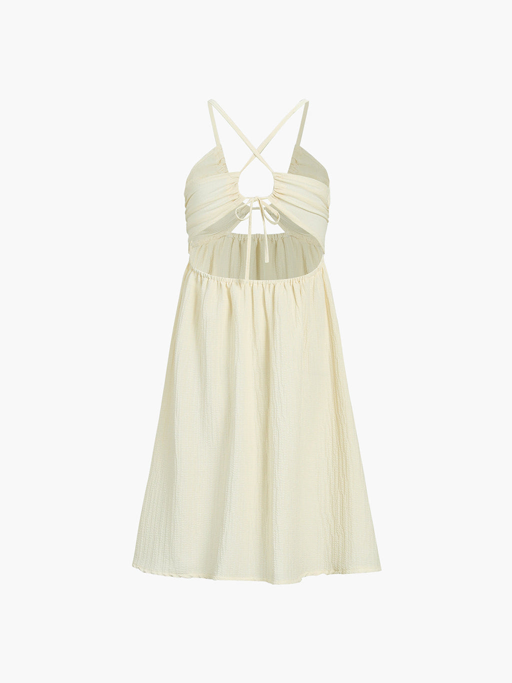Backless  Cross Split Midi Dress
