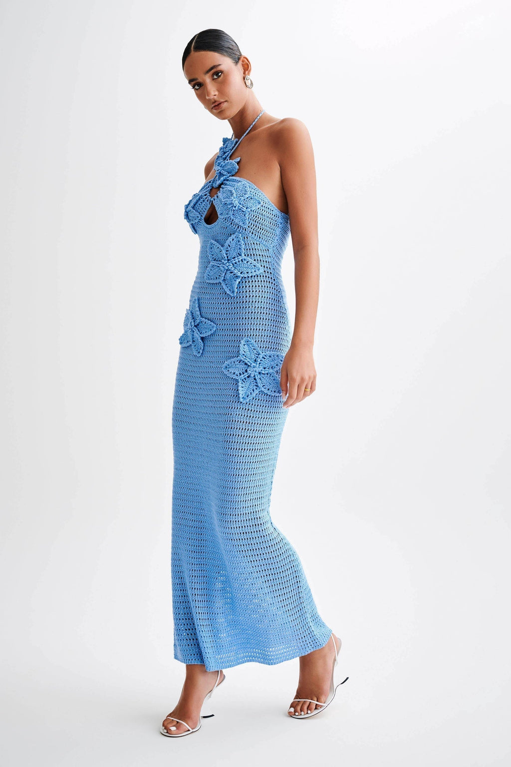 Beverly Floral Appliqu¨¦ Crochet Maxi Dress