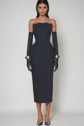 Bastien Strapless Maxi Dress In Black
