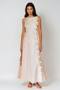 Camellia Spaghetti Embroidered Maxi Dress