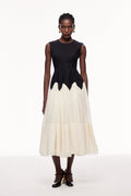 Ceres Ruffle Sleeveless Midi Dress