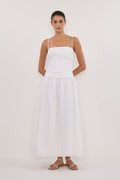 Reena White Midi Dress