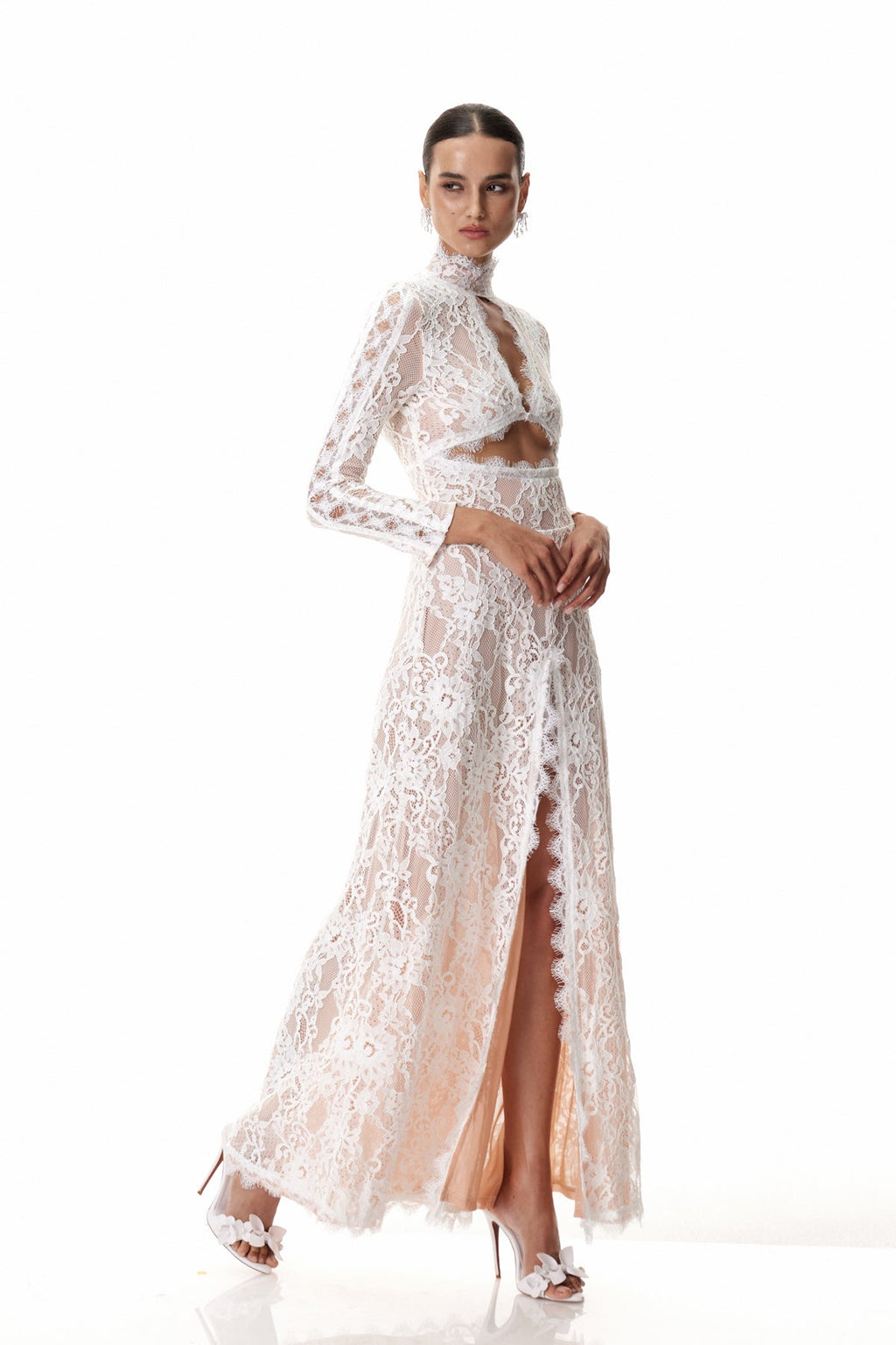 Daividh Cutout Lace Maxi Dress
