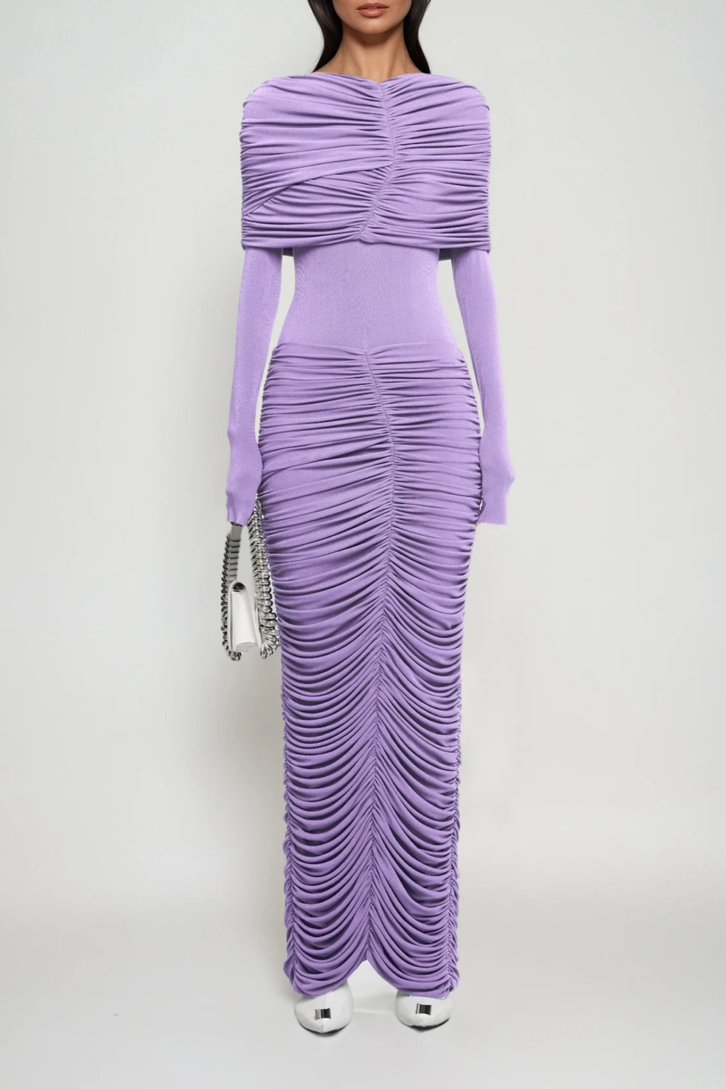 Daniel Ruch Drawstring Maxi Dress