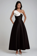 Daniele Flower Asymmetric Maxi Dress