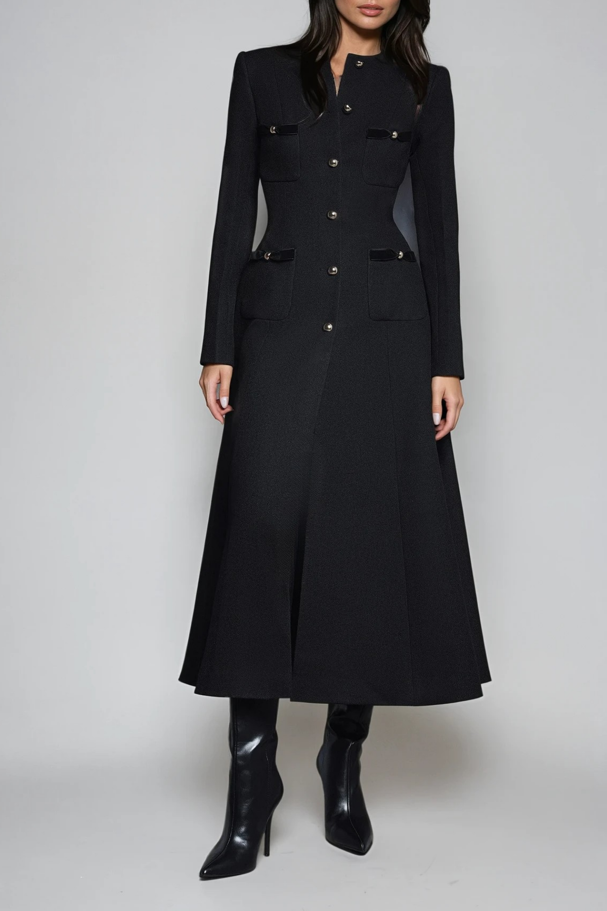 Dearbhla Long Sleeve Split Midi Dress