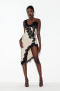 Eastmund Asymmetric Flower Midi Dress