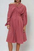 Eino Asymmetric Deconstruct Midi Dress
