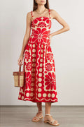 ¨¦lisabeth Floral Spaghetti Maxi Dress In Red