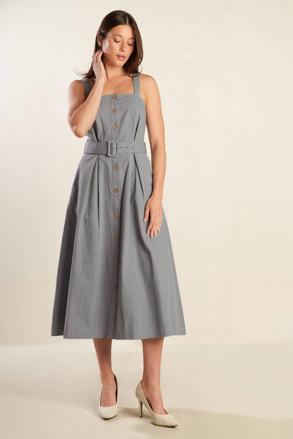 CALIFORNIA DREAMING BUTTON DOWN DRESS - FINAL SALE