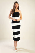 ROMANTIC AFTERNOON - STRAPLESS KNIT DRESS