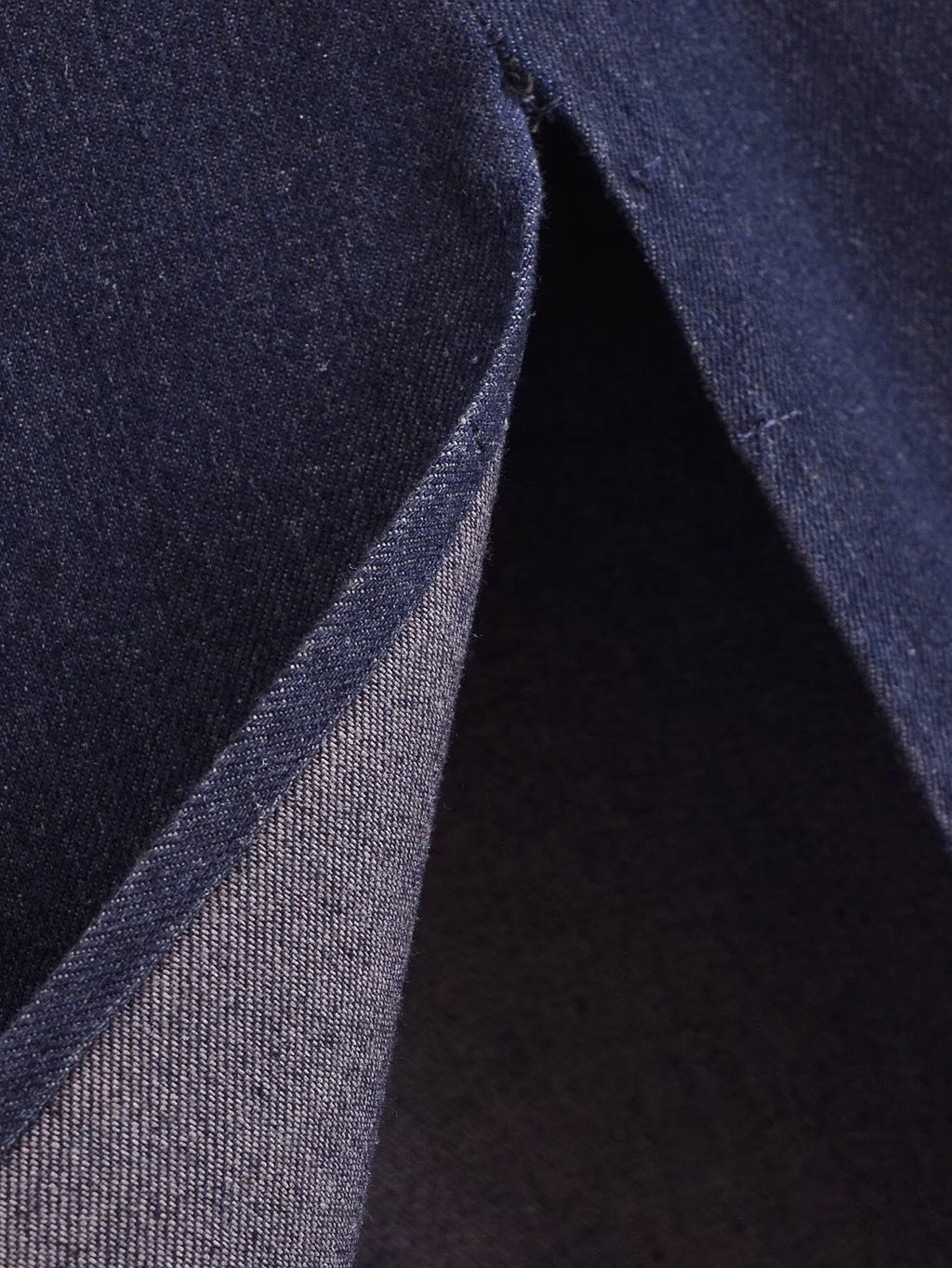 Fall Simple Thin Denim Midi Dress