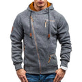 New Hoodie Men 2025 Autumn Casual Solid Long Sleeve Mens Hoodies Sweatshirts Slim Zipper Hoody Sweatshirt Men Hooded Streetwear