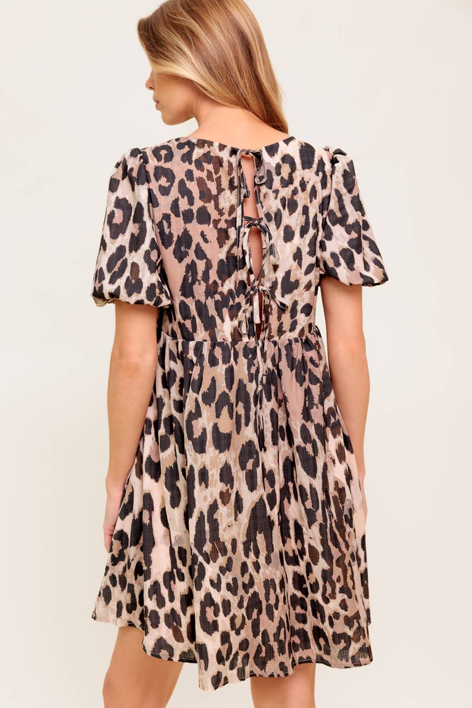 Size Medium. MARTINE LEOPARD MINI DRESS - FINAL SALE
