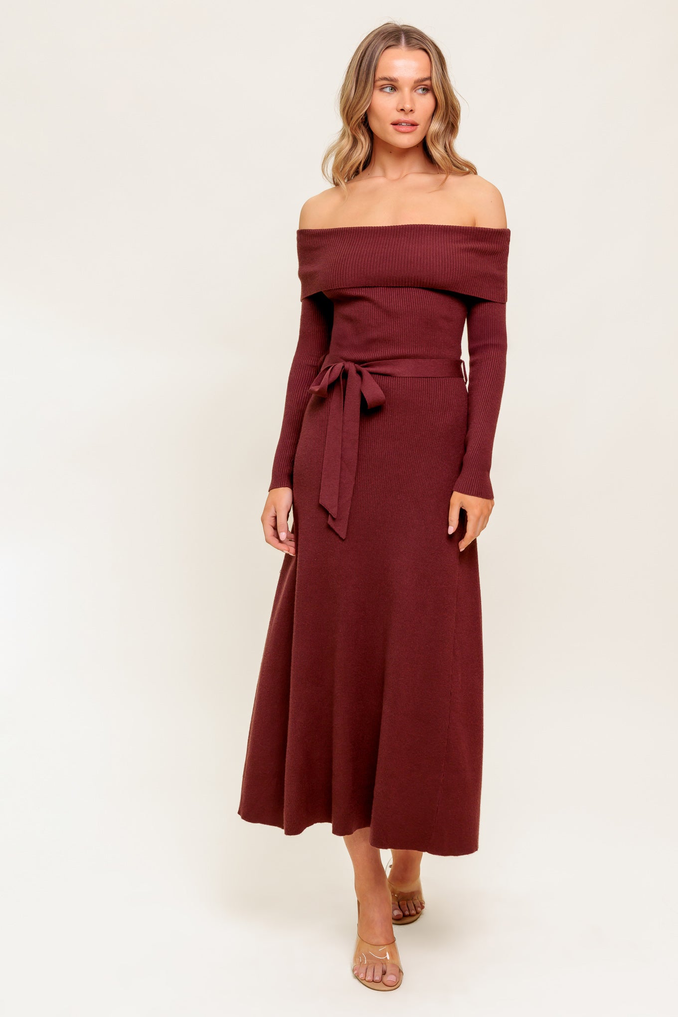 RUSTIC RETREAT - BROWN - SWEATER DRESS - FINAL SALE