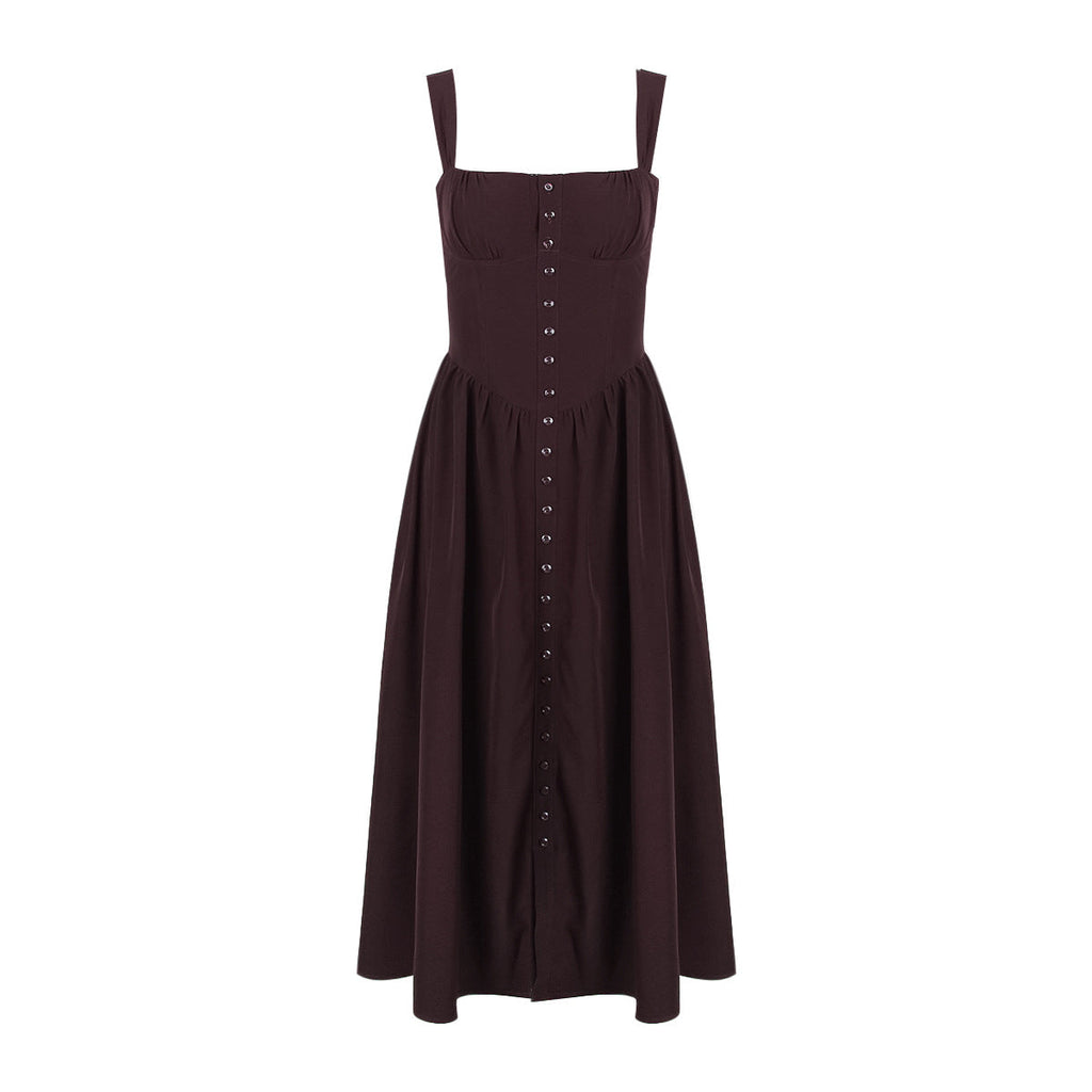 Dress Sling Midi Dress Vacation Slim Fit Backless