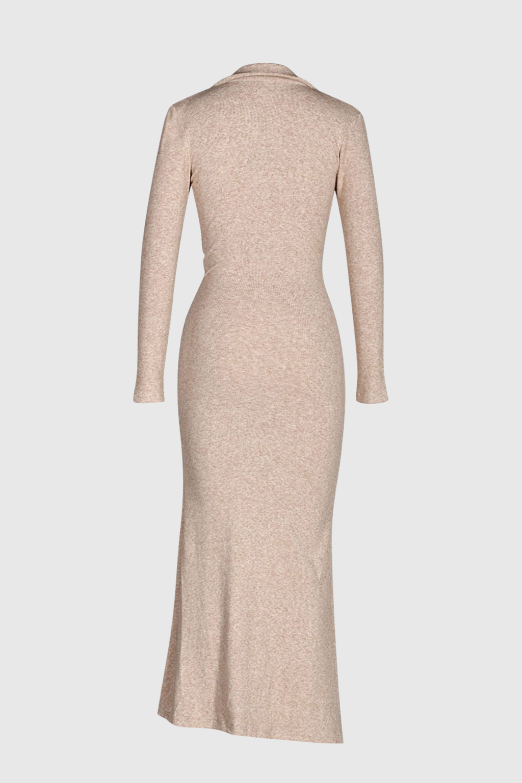 Omara Bow Tie-waist Knit Midi Dress - Khaki