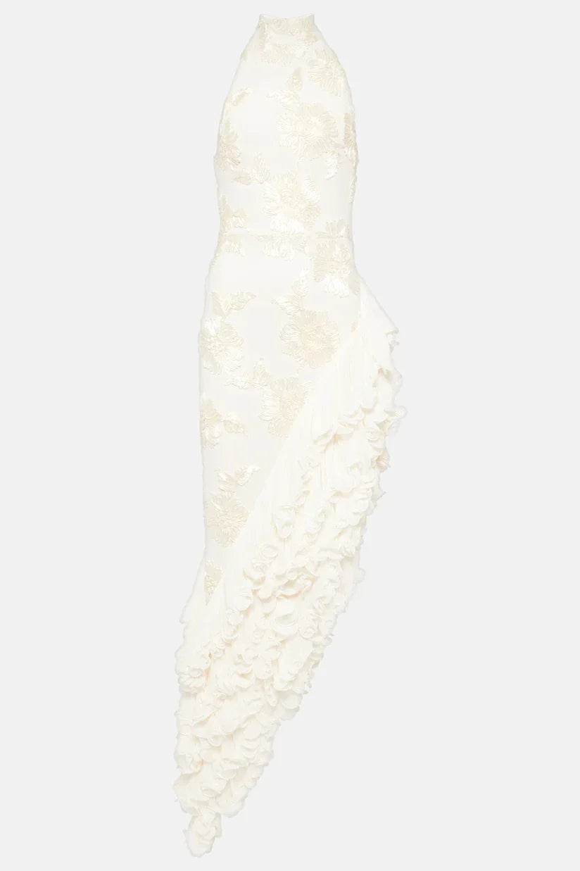 Floral-Appliqu¨¦ Maxi Dress