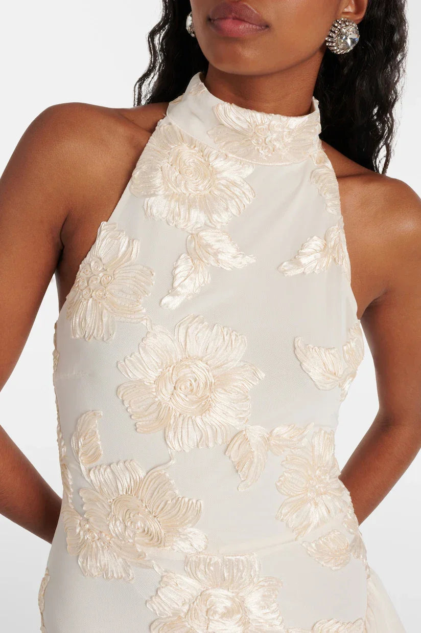 Floral-Appliqu¨¦ Maxi Dress
