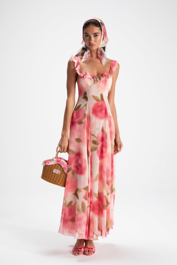 Ren¨¦e Floral Ruffle Maxi Dress