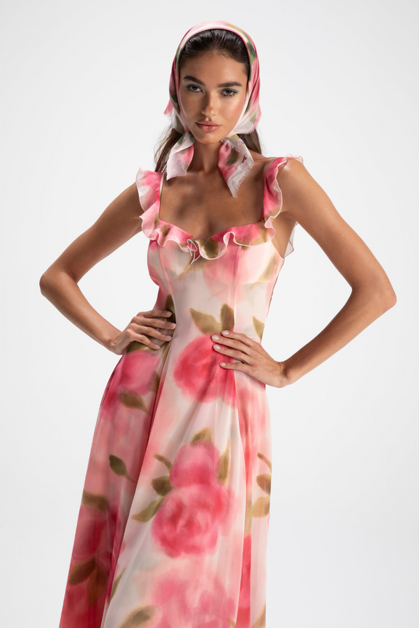 Ren¨¦e Floral Ruffle Maxi Dress