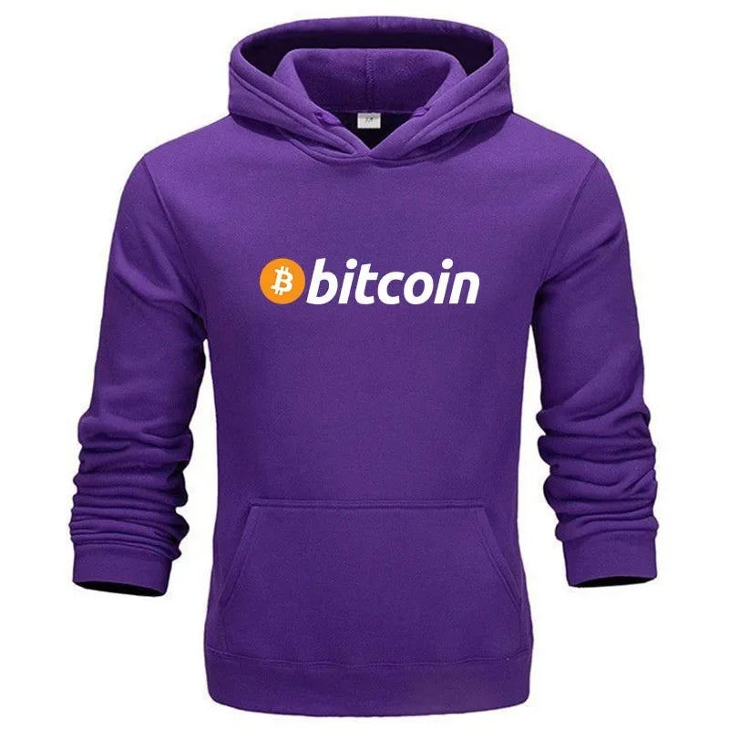 Men Bitcoin Printed Hoodies Hot Sale Men Casual Fashion Hoody Men Women Vintage Casual Sweatshirt Unisex Long Sleeve Pullovers