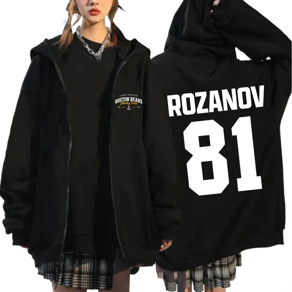 Heated Rivalry Shane Hollander? Ilya Rozanov Hollanov 24 81 Merch Zipper Hoodies Men Women Zip Up Sweatshirts Long Sleeve Jacket