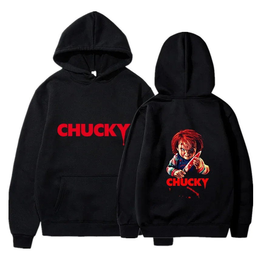 Horror Movie  Play Chucky Hoodies Harajuku Hip Hop Streetwear Men Women Autumn Winter Hooded Sweatshirt Pullover Tops