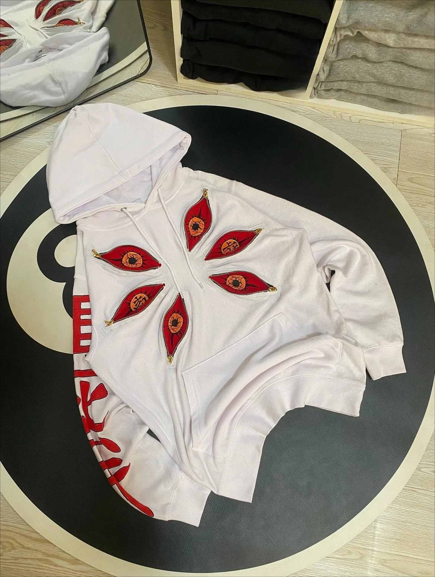 Punk Six Eye Kokushibo Graphic Oversized Hoodies Gothic Casual Hoodie Sweatshirts Streetwear Harajuku Y2k Men Women Clothing
